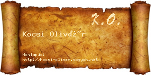 Kocsi Olivér névjegykártya